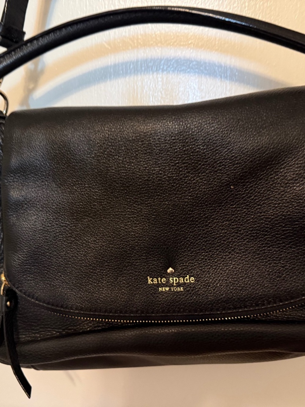 Kate Spade Cobble Hill Devin Black Leather Satchel Crossbody